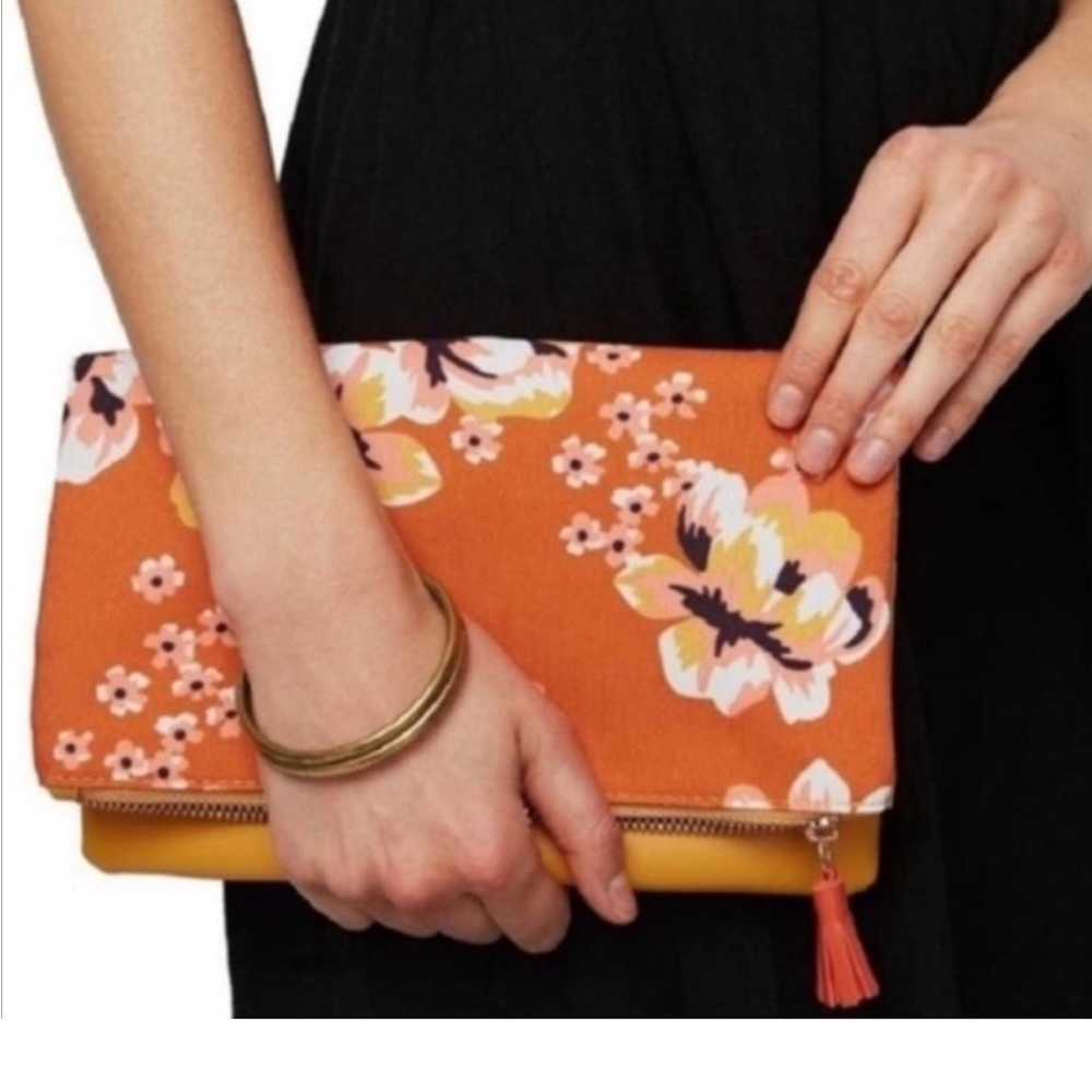 Rachel Pally reversible Leather Clutch. NWOT